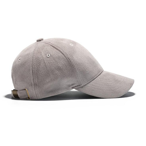 Grey Suede Baseball Cap_2