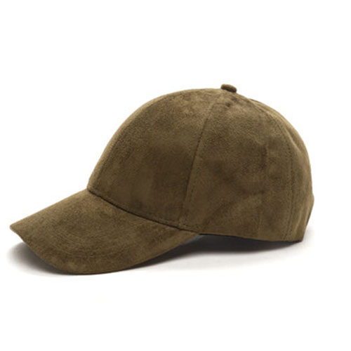 Olive Green Suede Baseball Cap