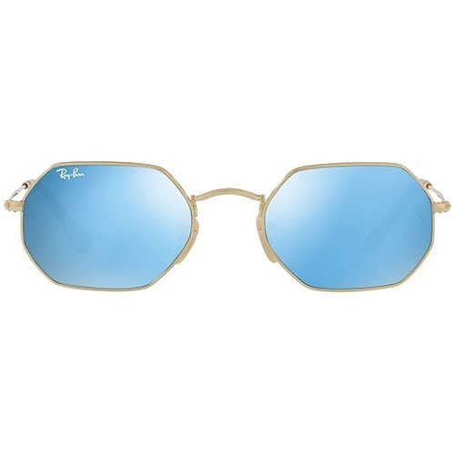 Ray Ban RB3556N Octagonal Flat Sunglasses - Blue Lens_2