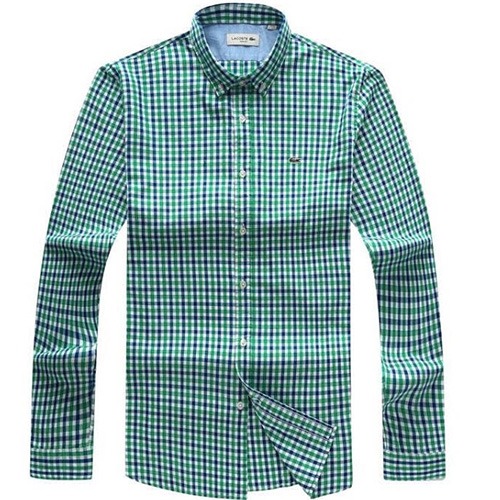 Lacoste Green Checkered Long Sleeve Shirt
