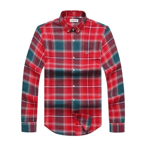 Lacoste Red Checkered Oxford