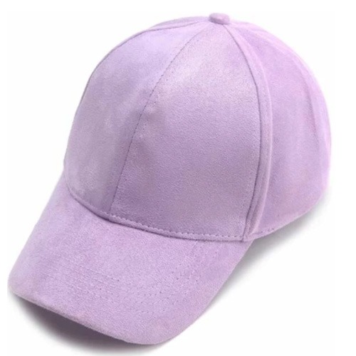 Plain Suede Baseball Cap – Purple