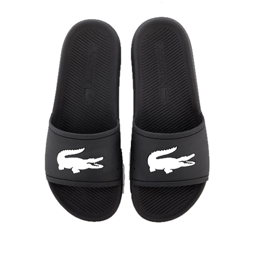 Lacoste Croco Slides 119 1 - Black/White Lacoste Croco Slides 119 1 - Black/White