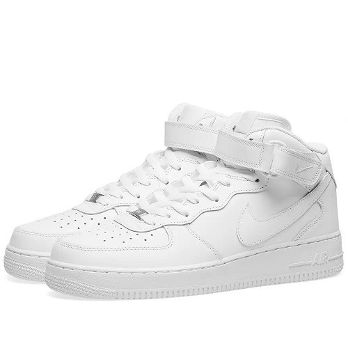 Shop Nike Air Force 1 Mid Triple White