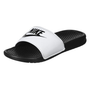 nike benassi jdi slides black and white