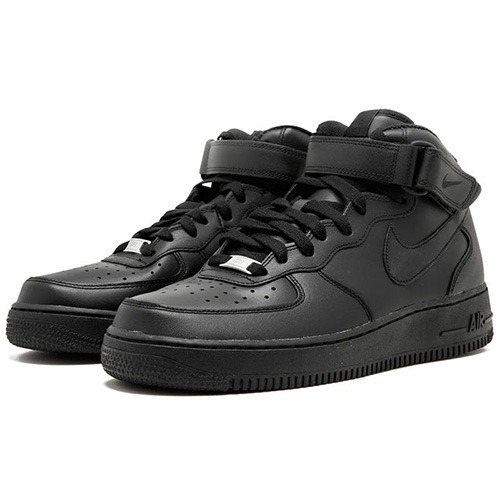 nike force mid black