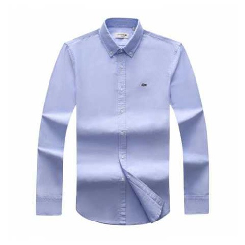 lacoste plain shirt blue
