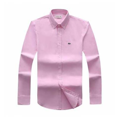 lacoste plain shirt pink