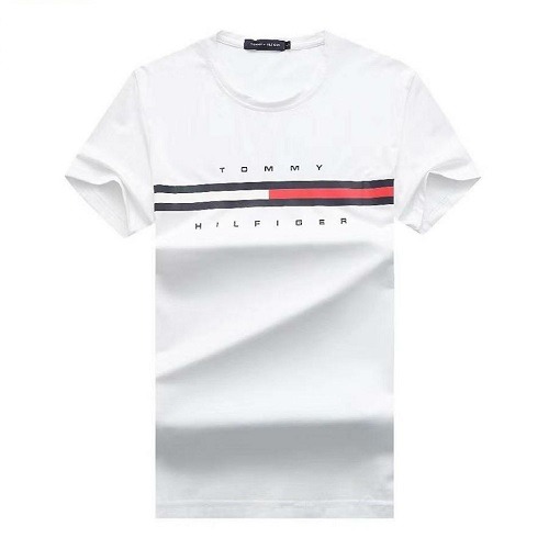 tommy white logo-print t-shirt