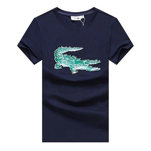 lacoste printed t-shirt blue
