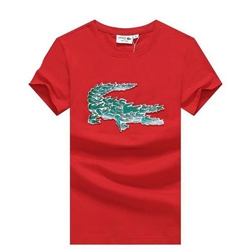 lacoste printed t-shirt red