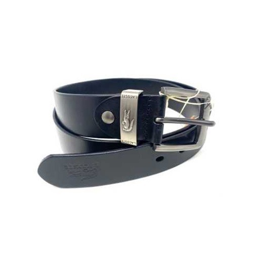 lacoste Black Leather Belt