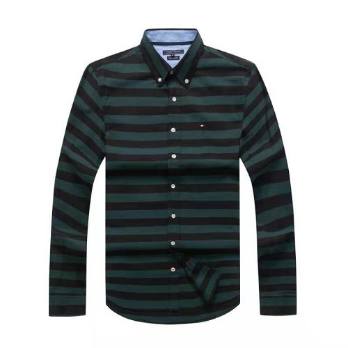Tommy Green/Black stripe shirt