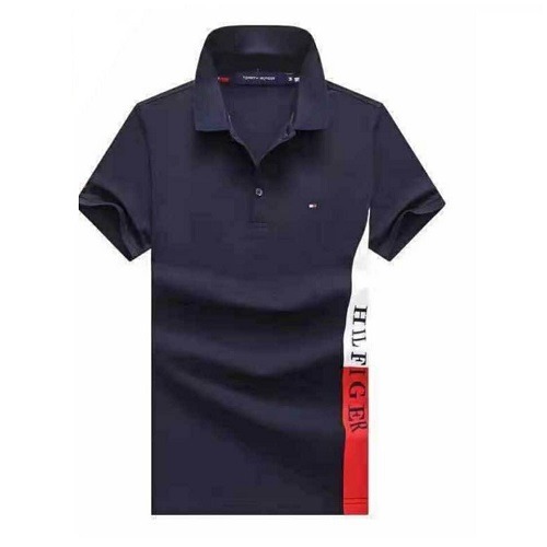 tommy side-flag navy polo