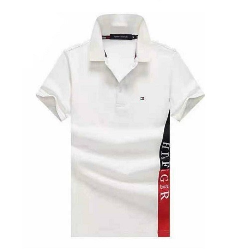 tommy side-flag white polo