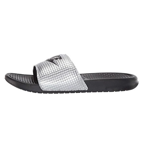 Nike Benassi JDI Slide SE TXT 1 Black Silver_2 Nike Benassi Black Silver