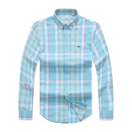 Lacoste Checkered sky-blue shirt