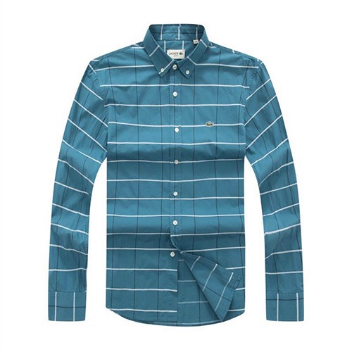 Lacoste Checkered sky-blue shirt