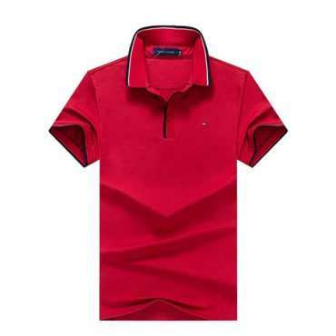 tommy custom-fit polo red