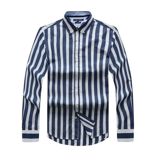 Tommy white/blue stripe shirt