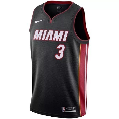 Dwyane Wade Black Miami Heat Basketball Jersey_2 wade black miami jersey