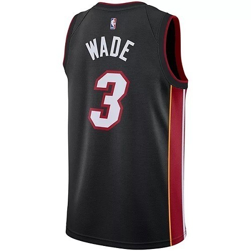 Dwyane Wade Black Miami Heat Basketball Jersey_3 wade black miami jersey