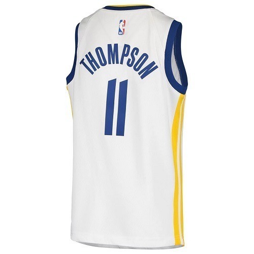 Klay Thompson White Golden State Warriors Basketball Jersey_2 thompon Golden white Jersey