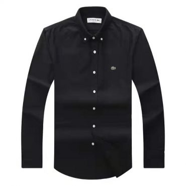 lacoste plain shirt black
