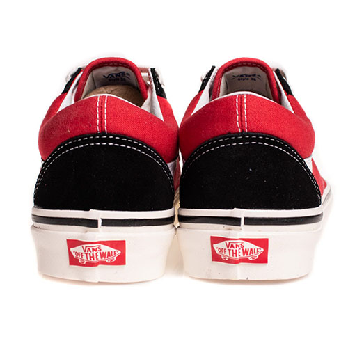 vans old skool red/black