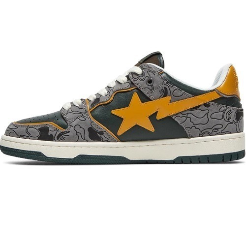 A Bathing Ape SK8 STA Grey Mustard Yellow_2 Bape SK8 STA grey/mustard yellow