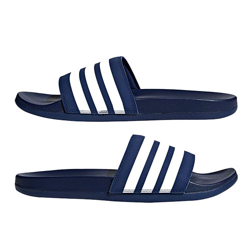 Adidas Adilette Cloudfoam Ultra Stripes Slides - Navy Blue-2 Adidas Adilette cloudfoam Navy