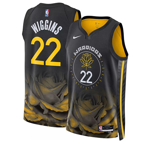 Andrew Wiggins Golden State Warriors Swingman Black Jersey-3 wiggins warriors black jersey