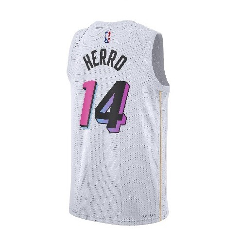 Tyler Herro Miami Heat City Edition Swingman Jersey-2 miami heat city white