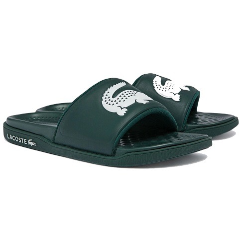 Lacoste Green Croco Dualiste Slide-2 Lacoste Green Dualiste Slide