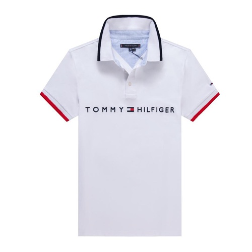 hilfiger logo polo white