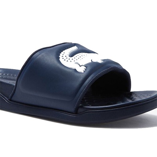 Lacoste Croco Dualiste Slide - Navy Blue-2 Lacoste navy Dualiste Slide