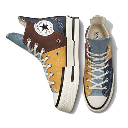 Converse Chuck 70 Plus Maerial Mashup - Brown_Navy-4 Converse plus mashup Brown/Navy