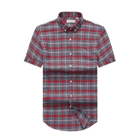 Lacoste Checkered short red