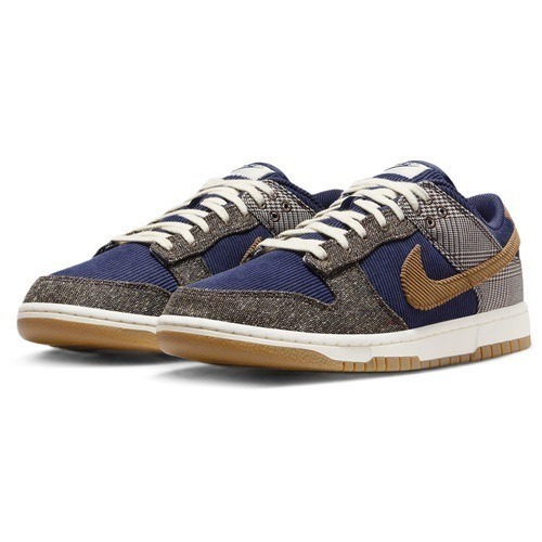 Nike Dunk Low Tweed Corduroy - NavyBrown-3 nike dunk tweed corduroy