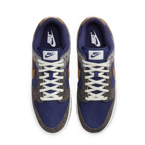 Nike Dunk Low Tweed Corduroy - NavyBrown-4 nike dunk tweed corduroy