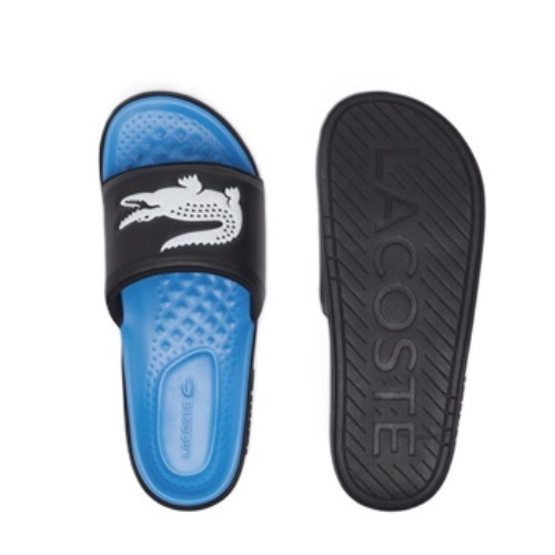 Lacoste Croco Dualiste Slide - Blackblue-2 Lacoste black/blue Dualiste Slide