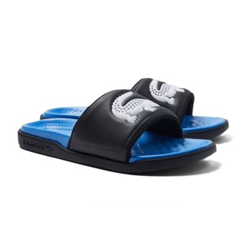 Lacoste Croco Dualiste Slide - Blackblue-3 Lacoste black/blue Dualiste Slide