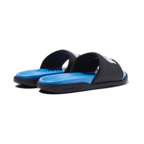 Lacoste Croco Dualiste Slide - Blackblue-4 Lacoste black/blue Dualiste Slide