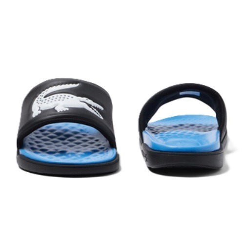 Lacoste Croco Dualiste Slide - Blackblue-5 Lacoste black/blue Dualiste Slide