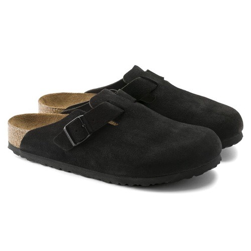 Birkenstock Boston Black Mocha Clog -2 Birkenstock Boston Suede Black