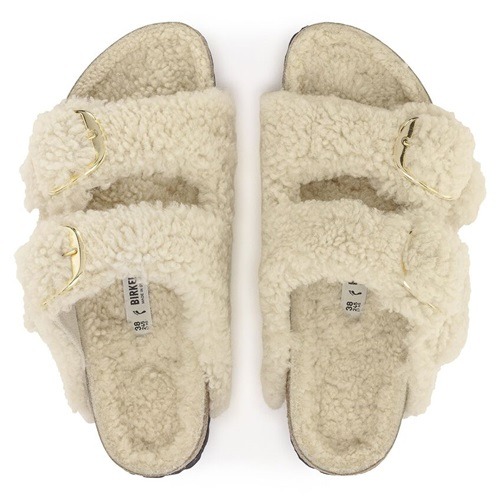Birkenstock Arizona Big Buckle Shearling - White-3 Birkenstock Arizona Shearling white