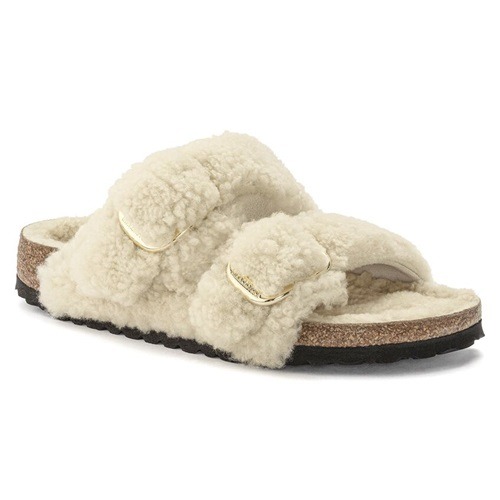 Birkenstock Arizona Big Buckle Shearling - White-4 Birkenstock Arizona Shearling white