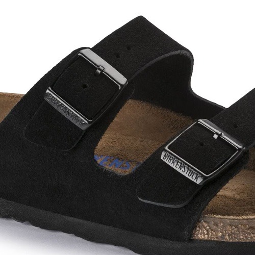 Birkenstock Arizona Black Suede Leather Slides-7 Birkenstock Arizona Black Slides