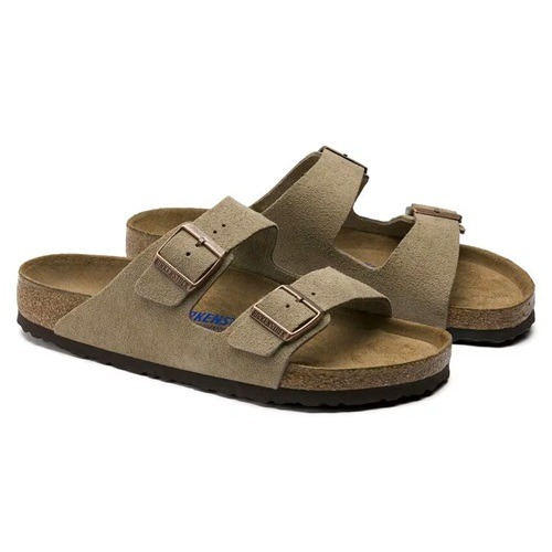 Birkenstock Arizona Taupe Suede Leather Slides-3 Birkenstock Arizona taupe Slides