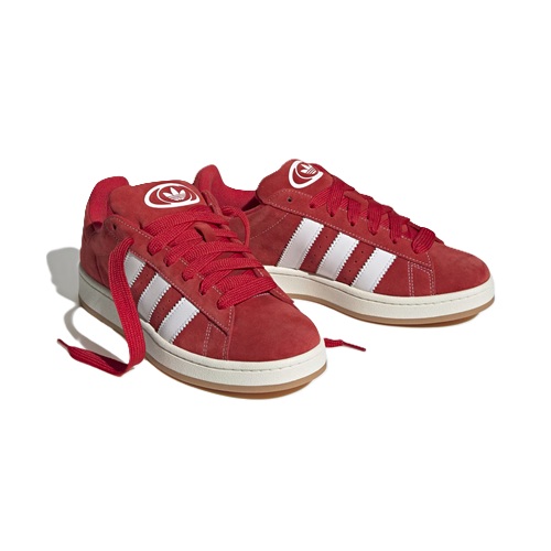 adidas campus red/white